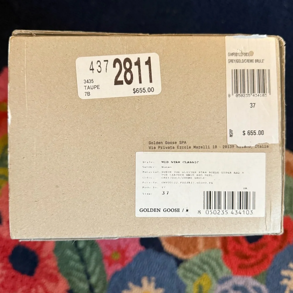 Golden Goose Midstar Private Grey Gold Creme Brule' Sneakers - Picture 14 of 15